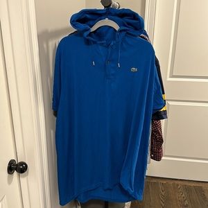 Lacoste short sleeve hooded shirt